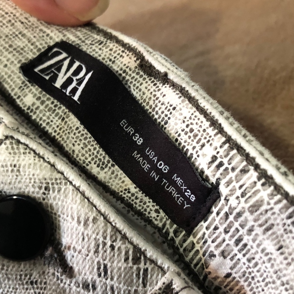 Zara Snake Print Skinny Jeans - Picture 4 of 11